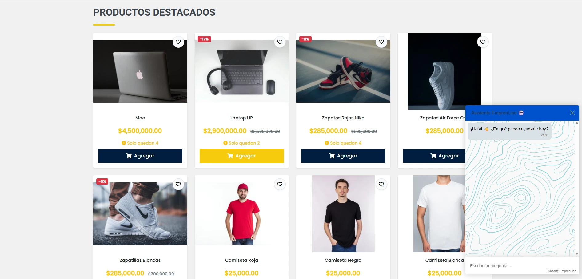 EmprenLine: pantalla 3